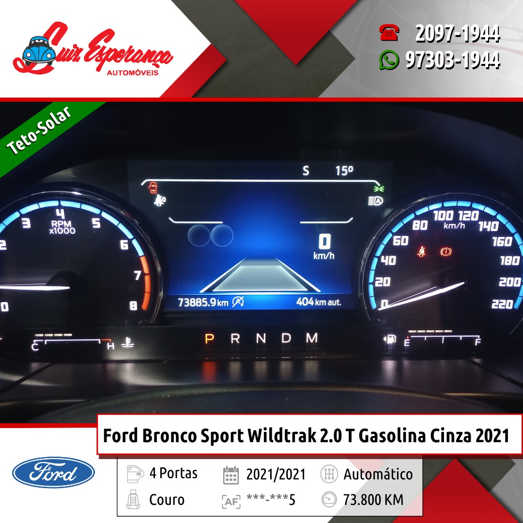 Ford Bronco Sport Wildtrak 2.0 Turbo AWD Gasolina Cinza 2021