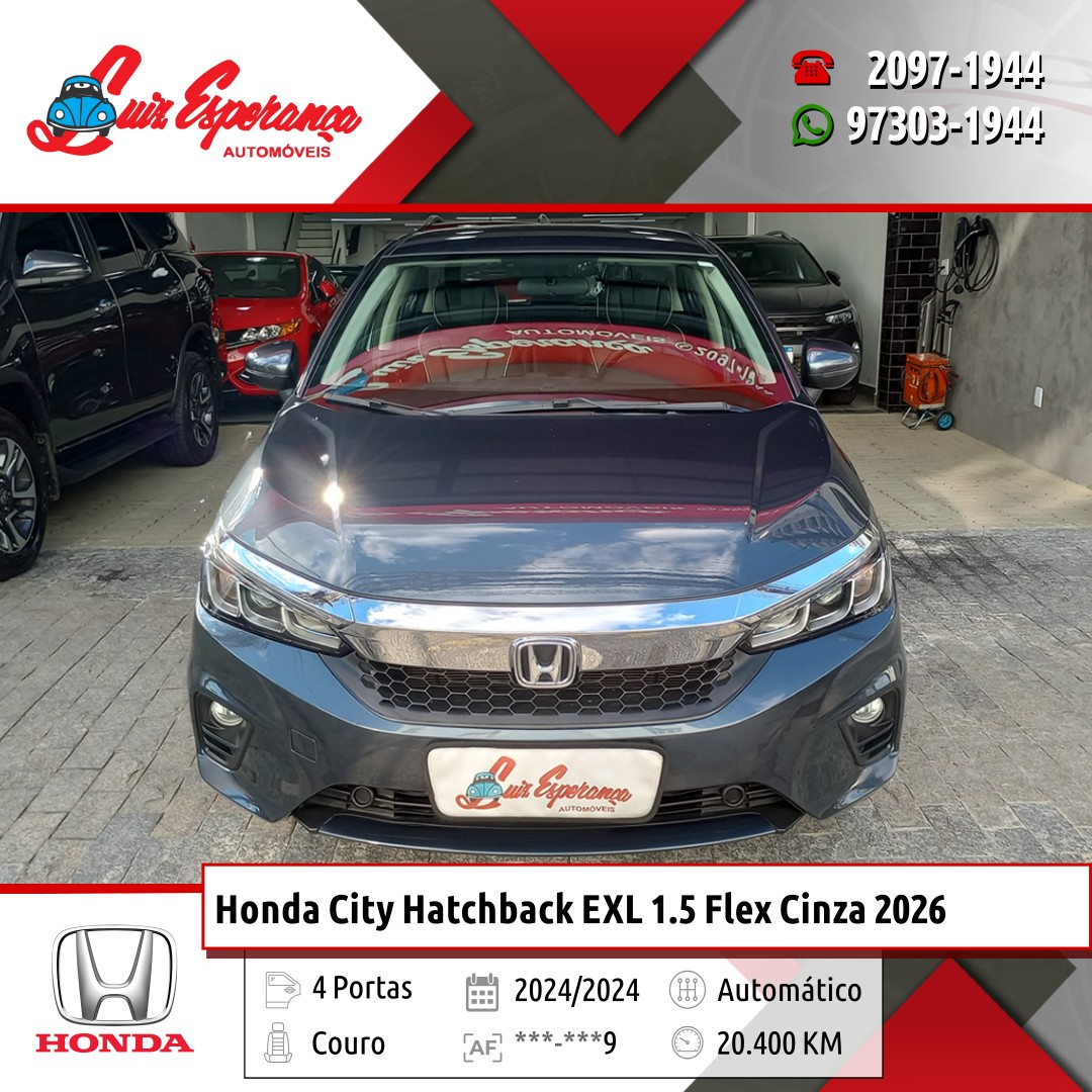 Honda City Hatchback EXL 1.5 Flex Cinza 2024