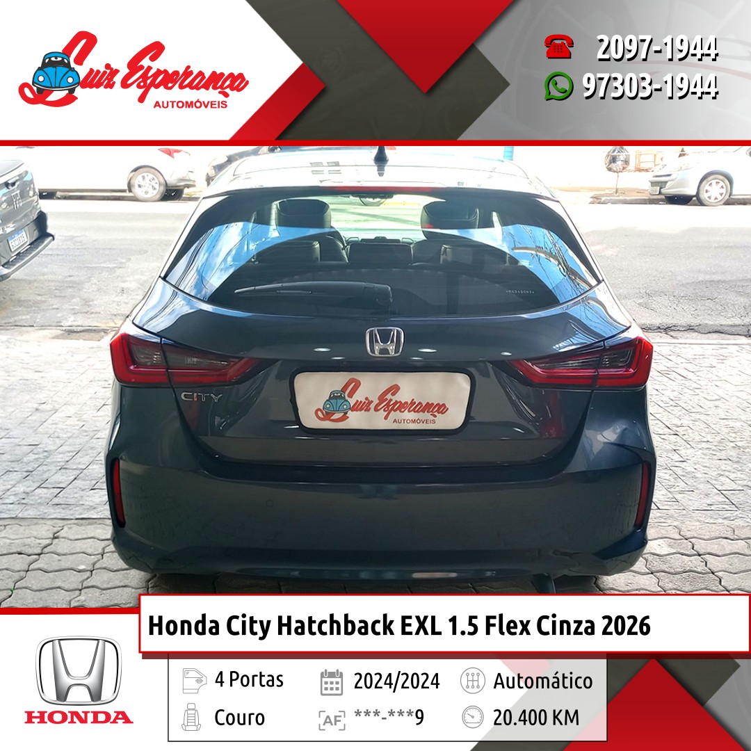 Honda City Hatchback EXL 1.5 Flex Cinza 2024