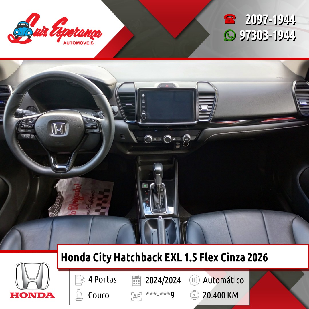 Honda City Hatchback EXL 1.5 Flex Cinza 2024