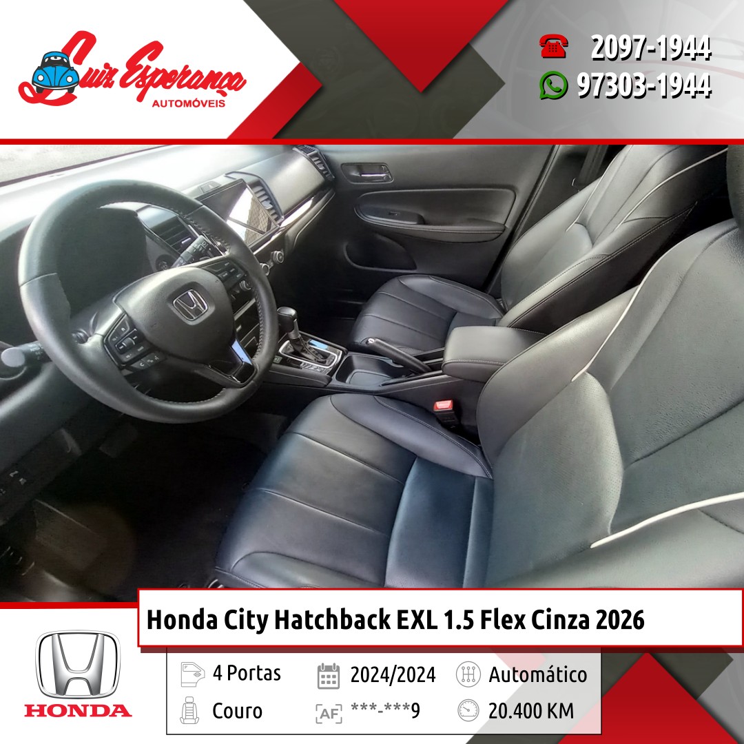 Honda City Hatchback EXL 1.5 Flex Cinza 2024