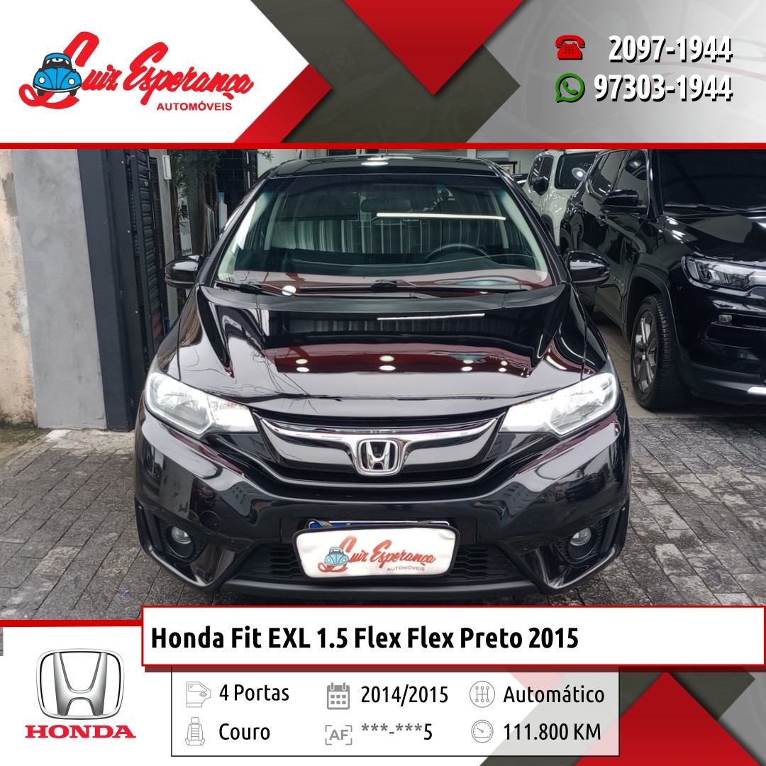 Honda Fit EXL 1.5 Flex Flex Preto 2015