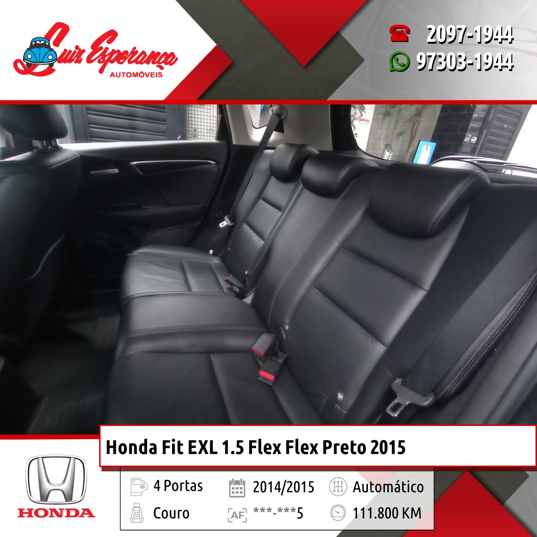 Honda Fit EXL 1.5 Flex Flex Preto 2015