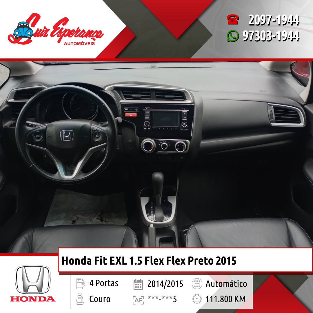 Honda Fit EXL 1.5 Flex Flex Preto 2015