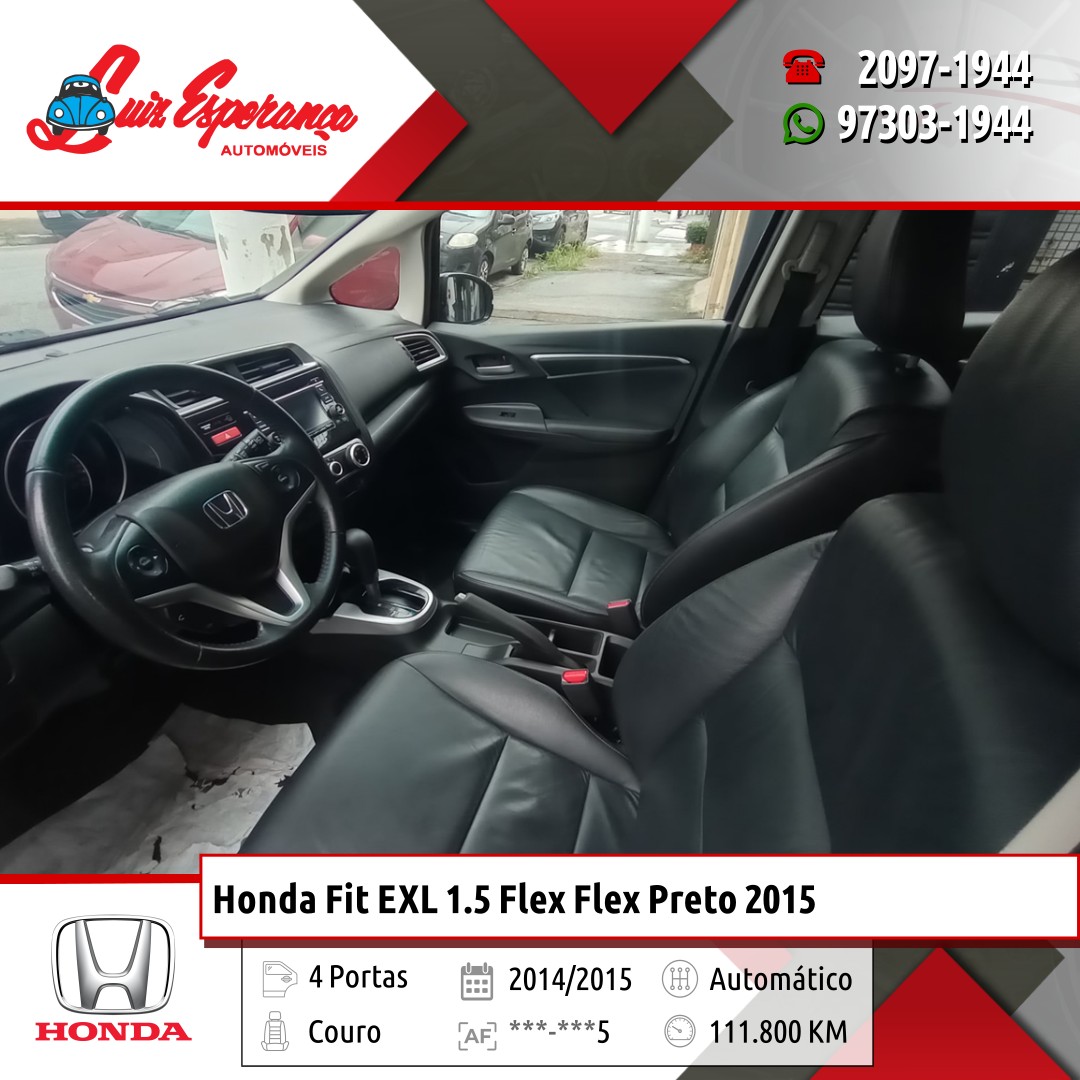 Honda Fit EXL 1.5 Flex Flex Preto 2015