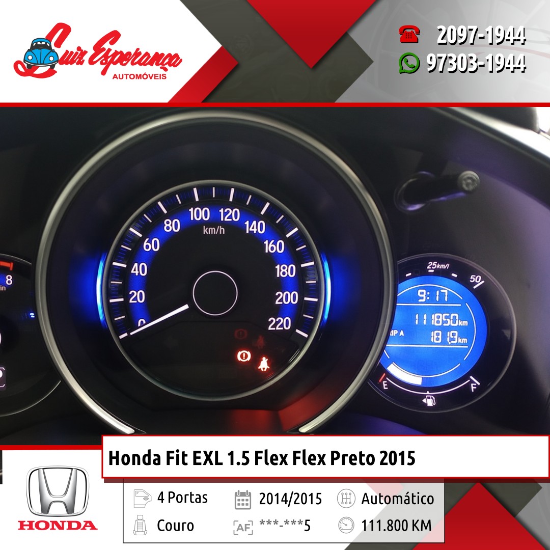Honda Fit EXL 1.5 Flex Flex Preto 2015