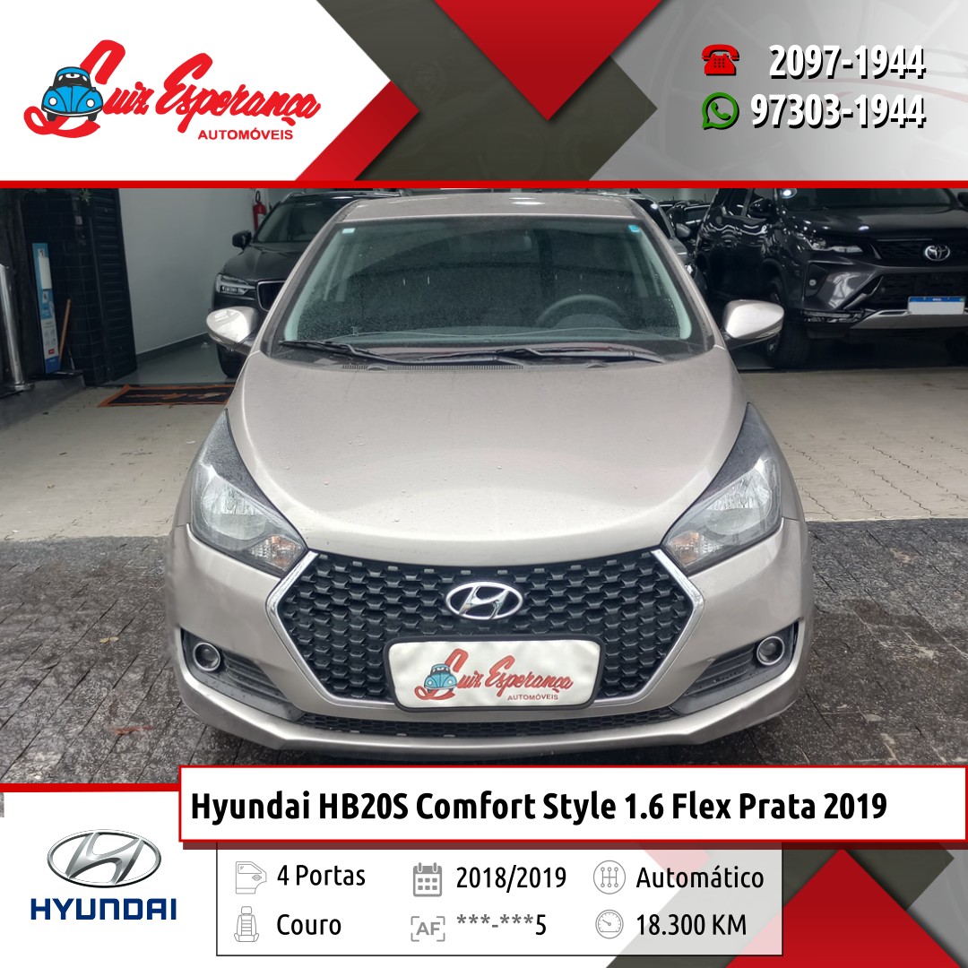 Hyundai HB20S Comfort Style 1.6 Flex Prata 2019
