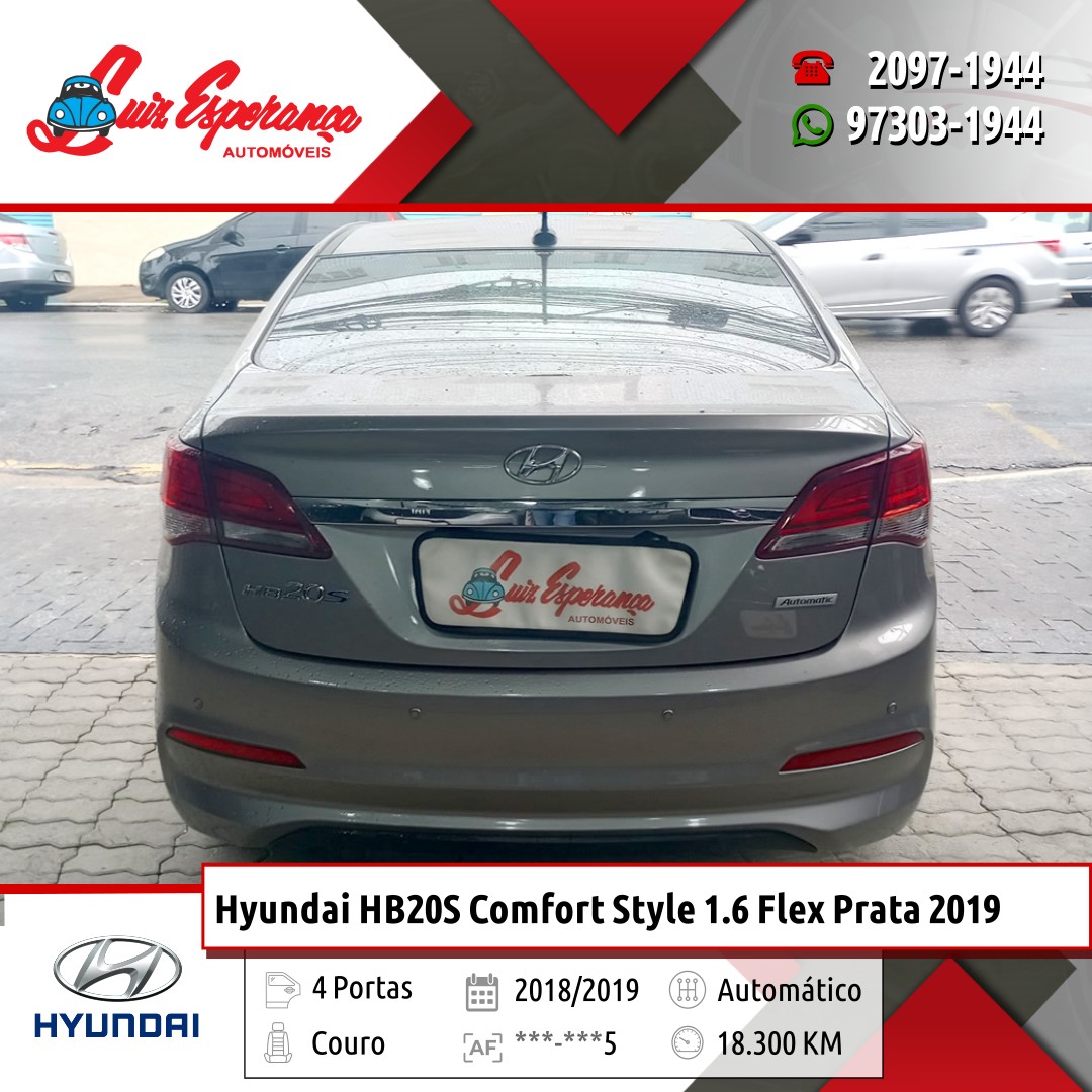 Hyundai HB20S Comfort Style 1.6 Flex Prata 2019