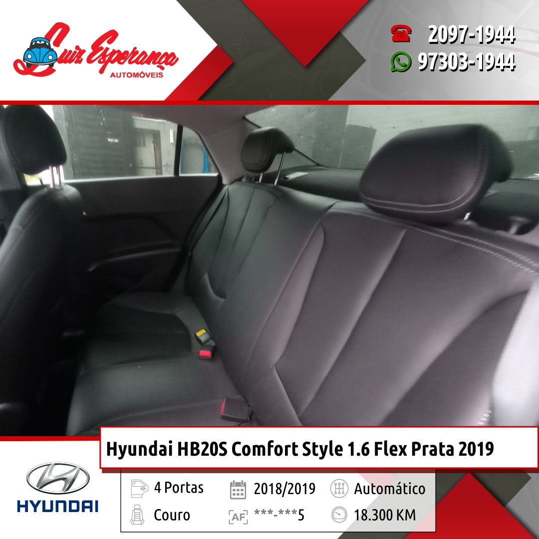 Hyundai HB20S Comfort Style 1.6 Flex Prata 2019