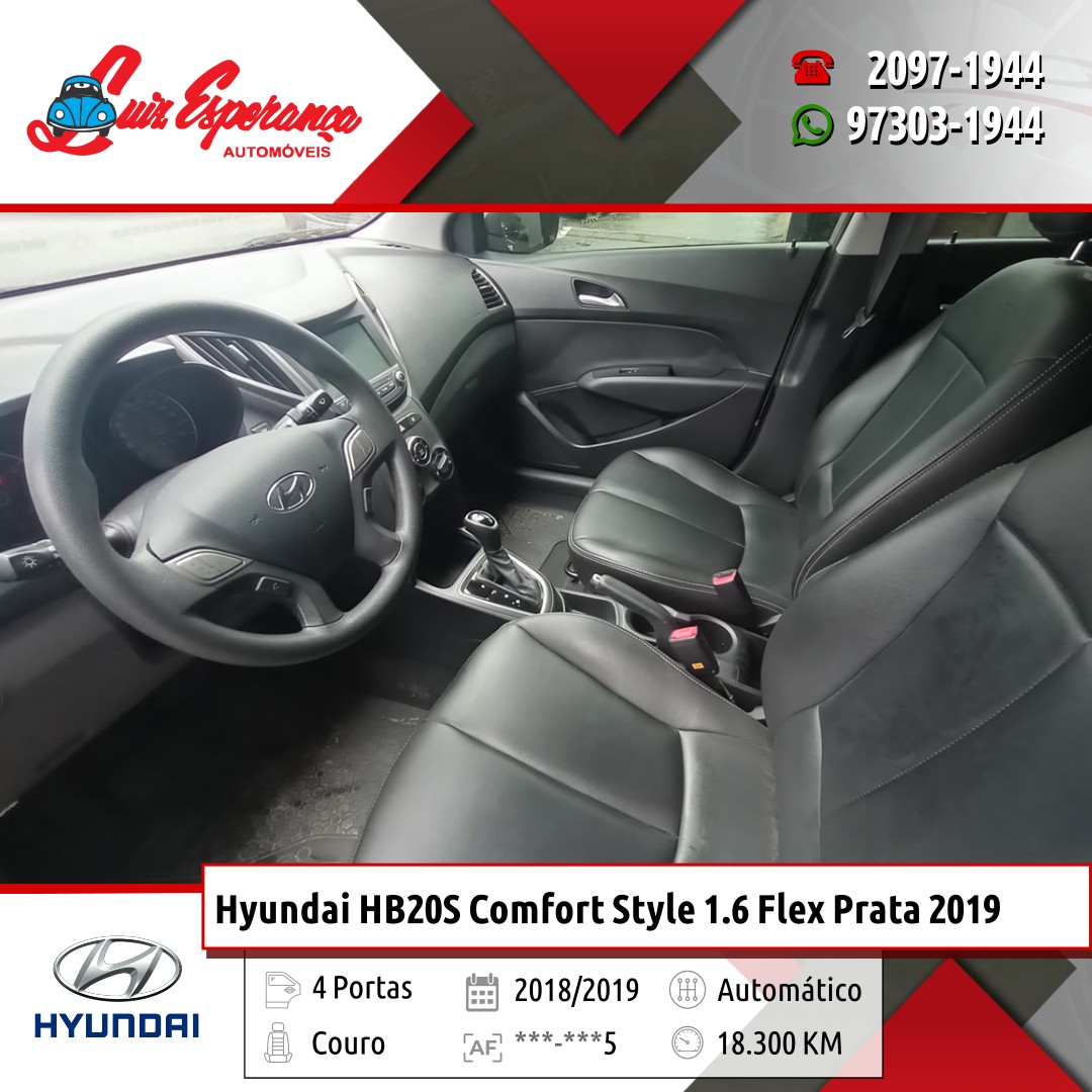 Hyundai HB20S Comfort Style 1.6 Flex Prata 2019