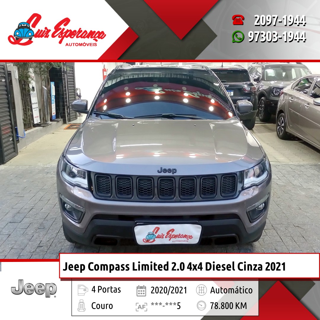 Jeep Compass Limited 2.0 4×4 Diesel Cinza 2021