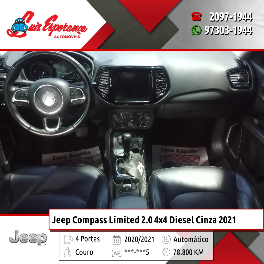Jeep Compass Limited 2.0 4×4 Diesel Cinza 2021