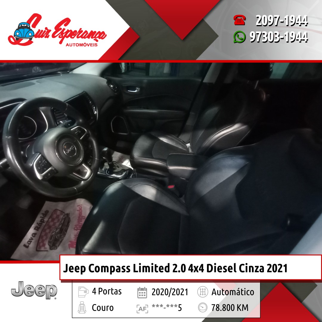 Jeep Compass Limited 2.0 4×4 Diesel Cinza 2021