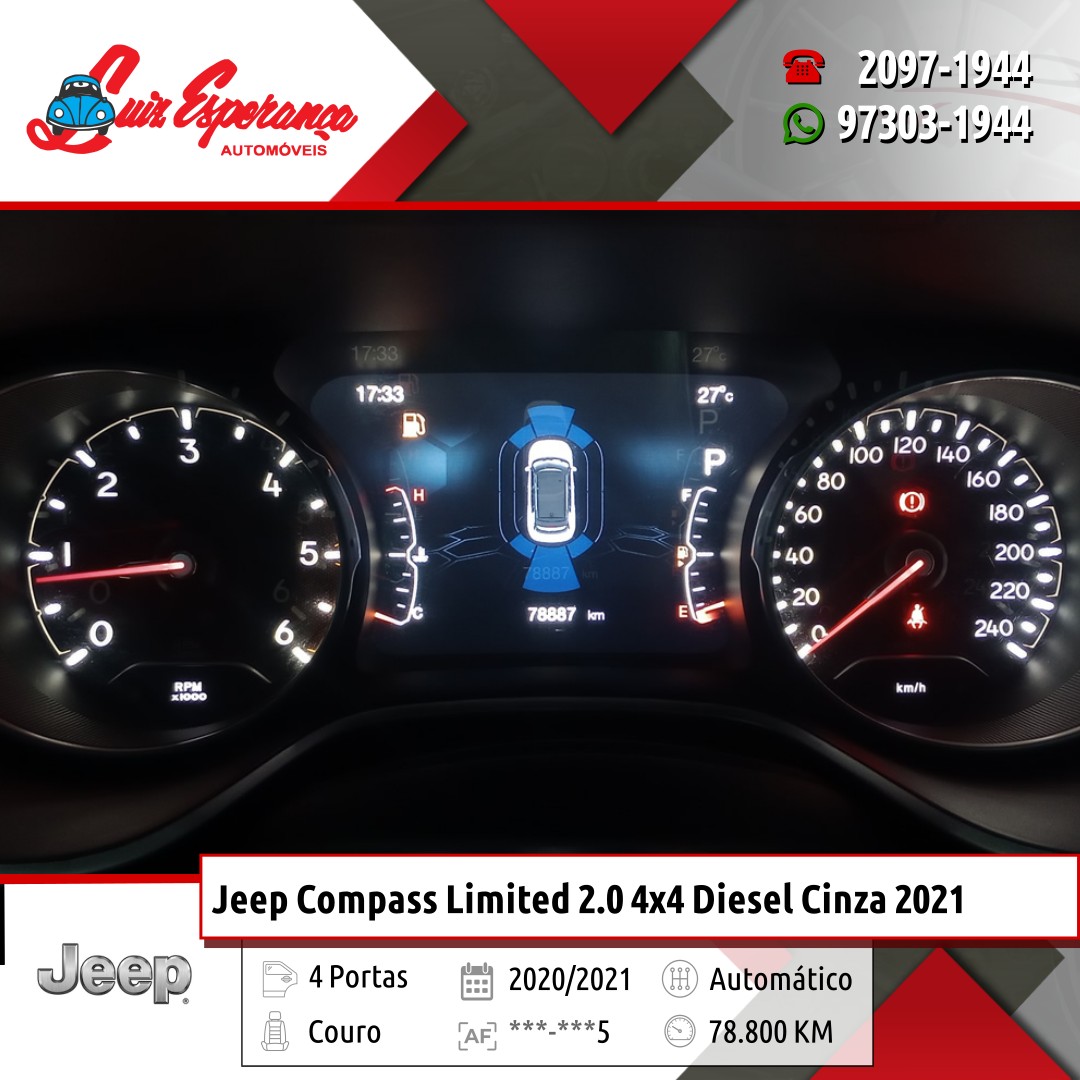 Jeep Compass Limited 2.0 4×4 Diesel Cinza 2021