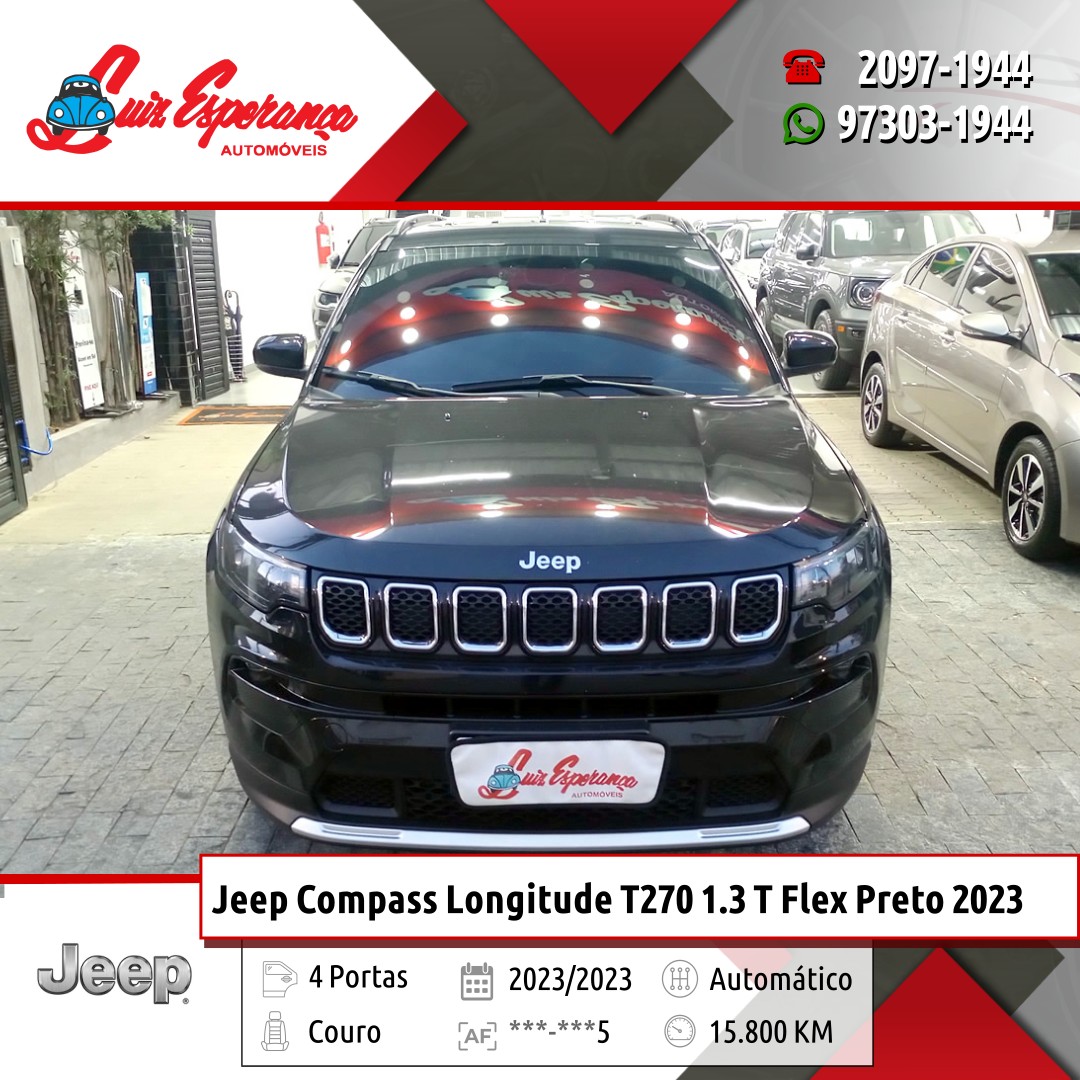 Jeep Compass Longitude T270 1.3 Turbo Flex Preto 2023