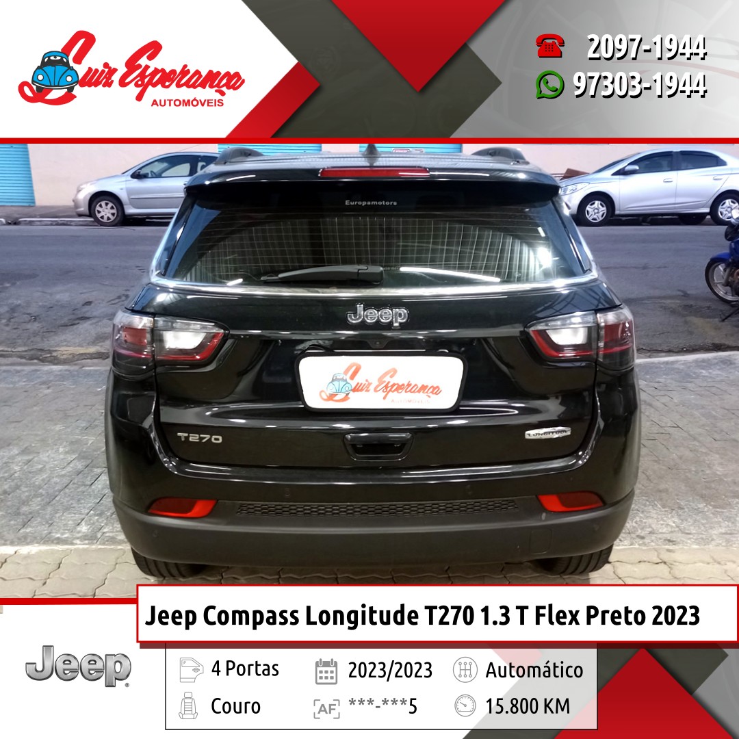 Jeep Compass Longitude T270 1.3 Turbo Flex Preto 2023