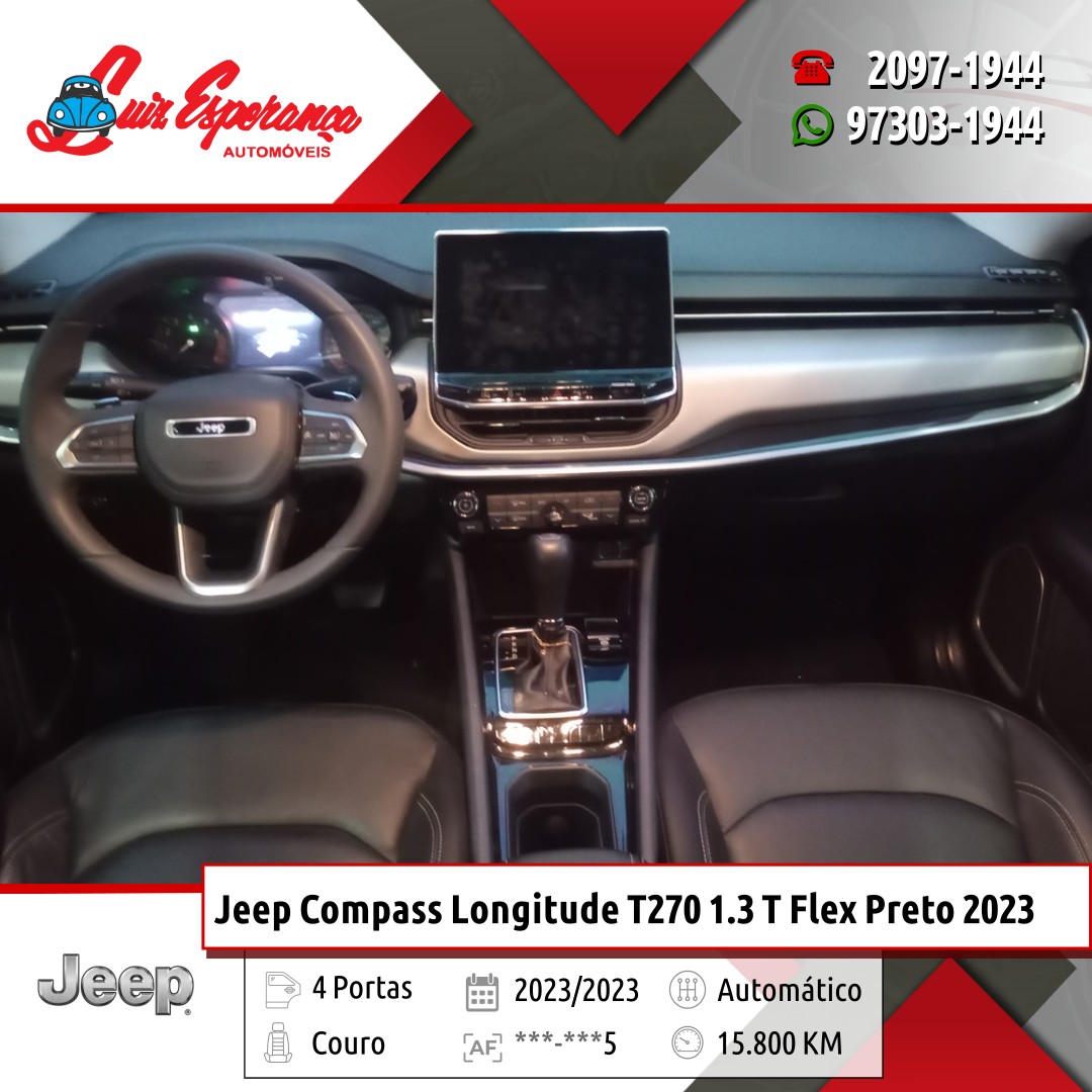 Jeep Compass Longitude T270 1.3 Turbo Flex Preto 2023