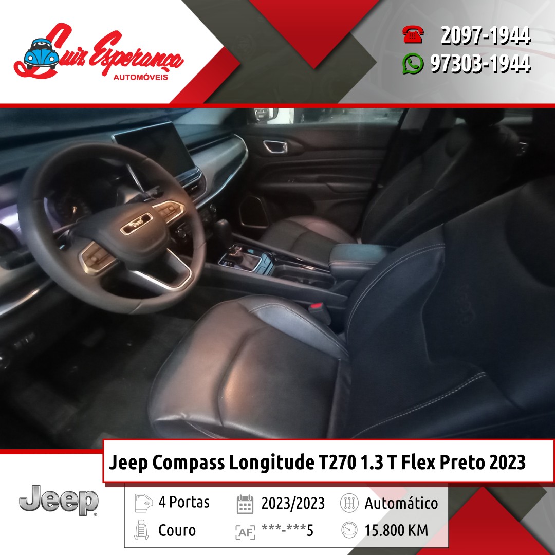 Jeep Compass Longitude T270 1.3 Turbo Flex Preto 2023