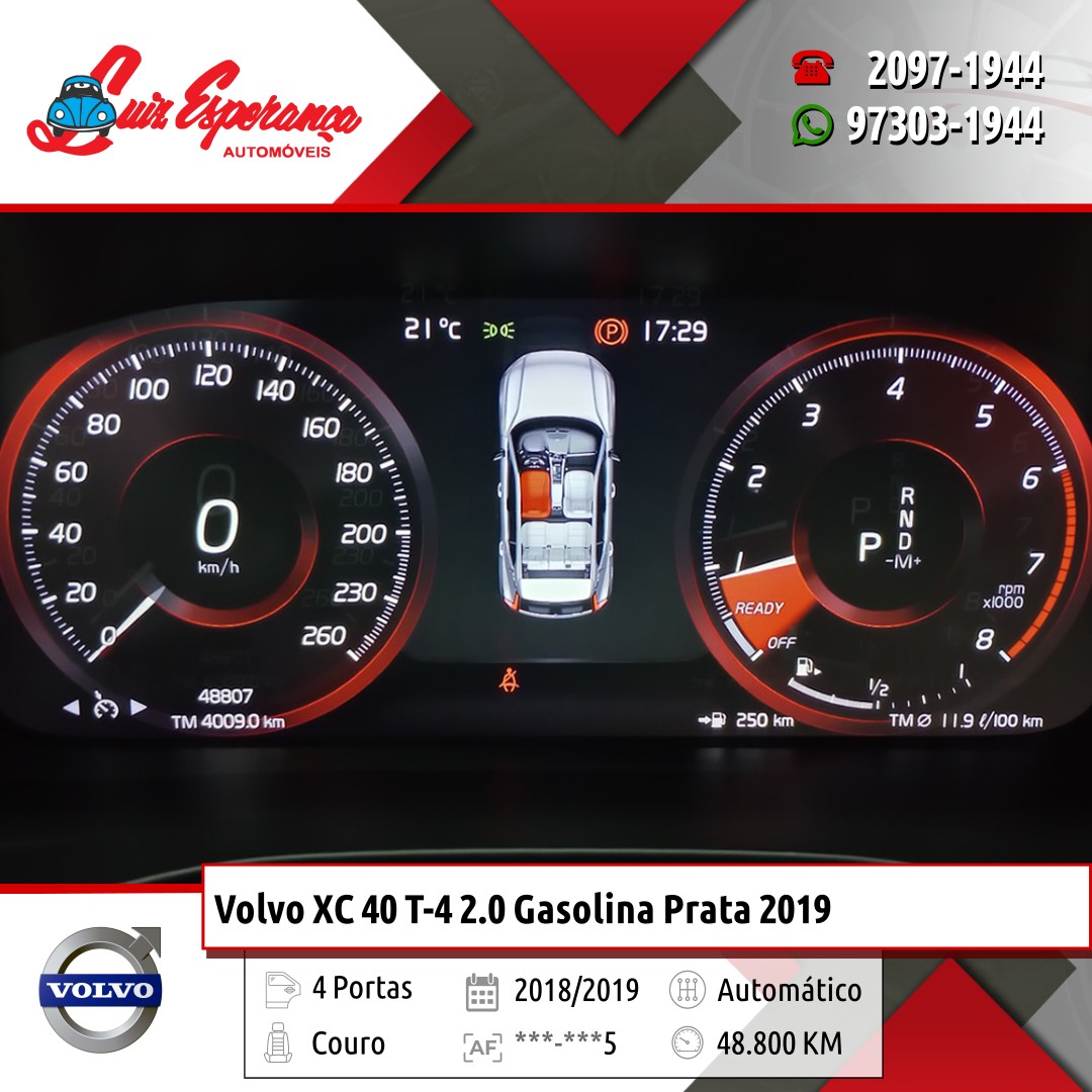 Volvo XC 40 T-4 2.0 Gasolina Prata 2019