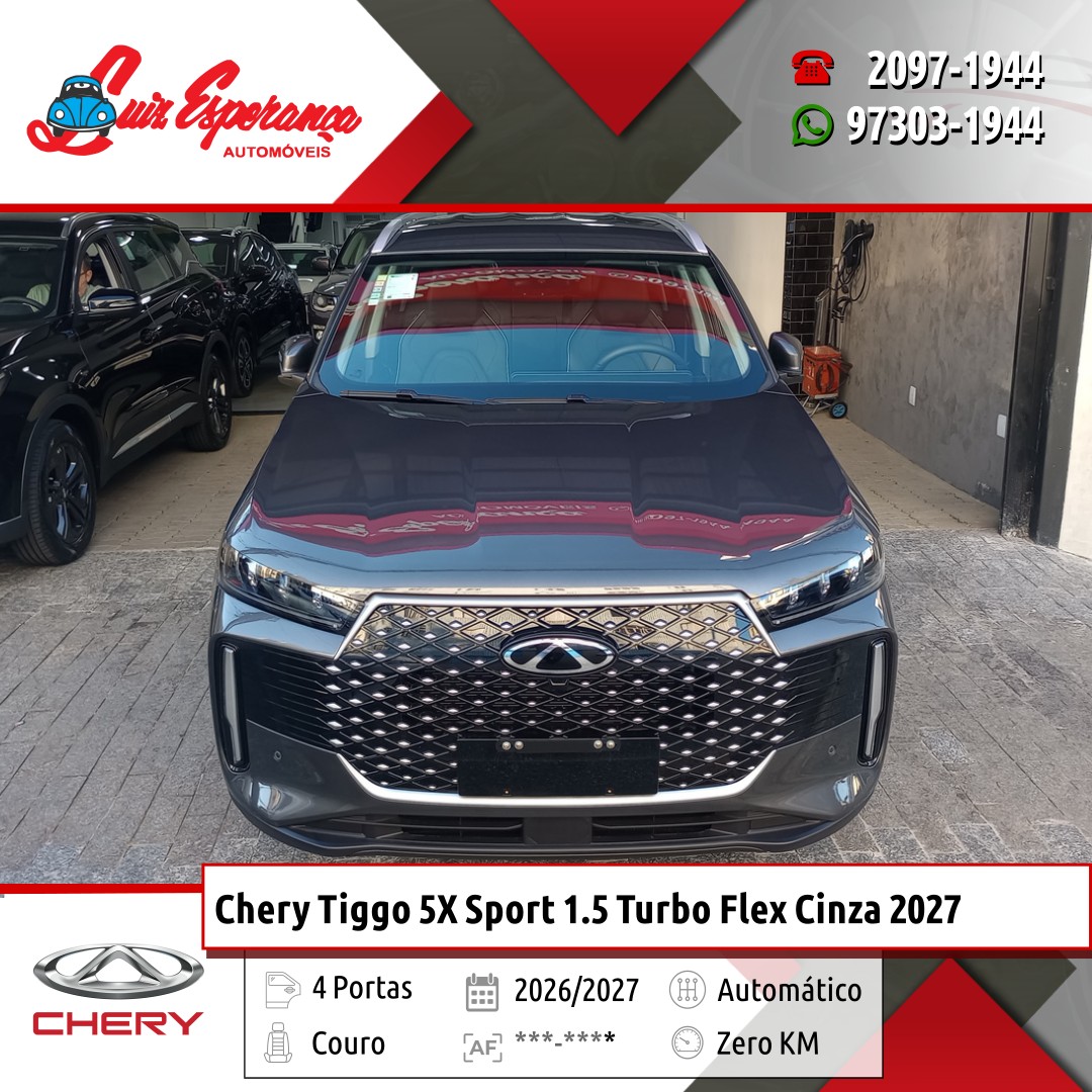 Chery Tiggo 5X Sport 1.5 Turbo Flex Cinza 2027