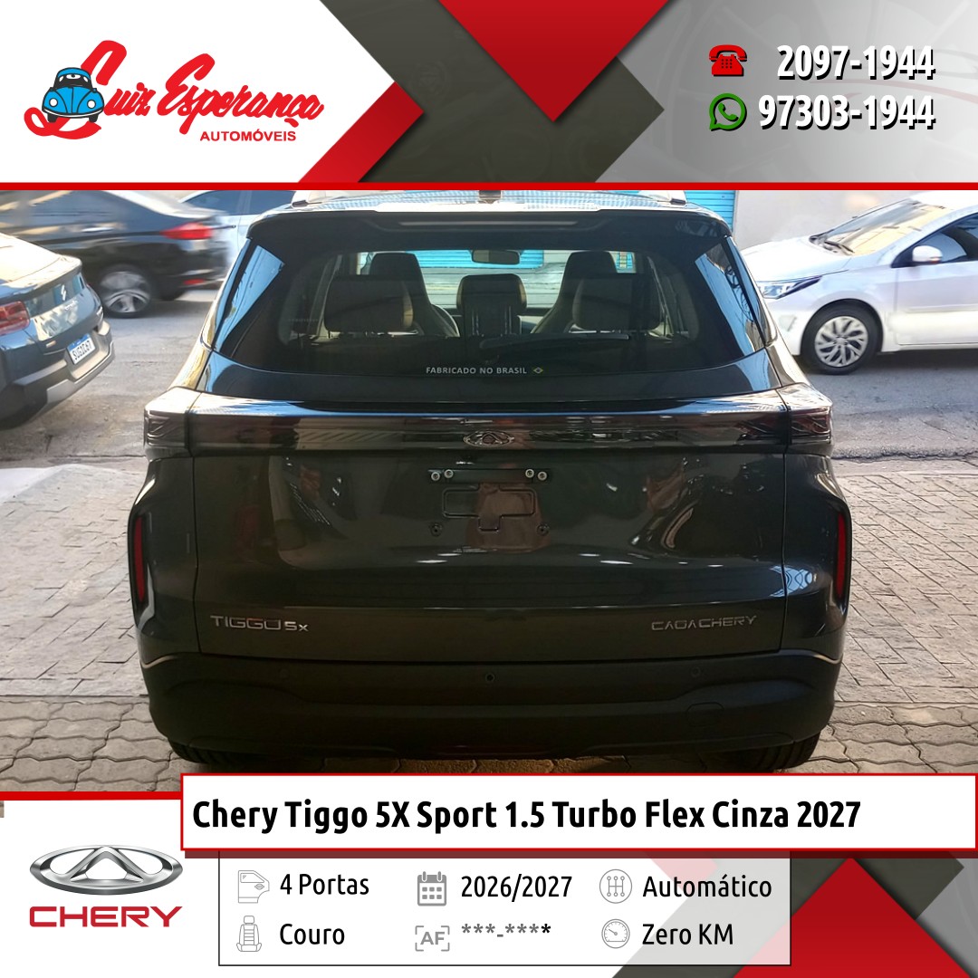 Chery Tiggo 5X Sport 1.5 Turbo Flex Cinza 2027