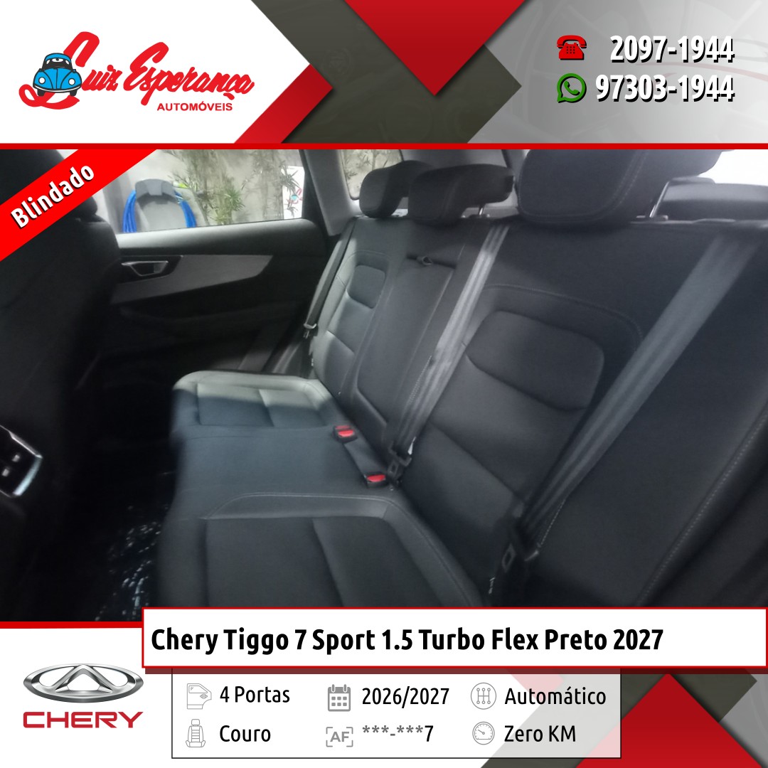 Chery Tiggo 7 Sport 1.5 Turbo Flex Preto 2027