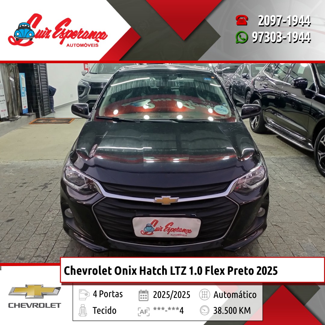 Chevrolet Onix Hatch LTZ 1.0 Flex Preto 2025