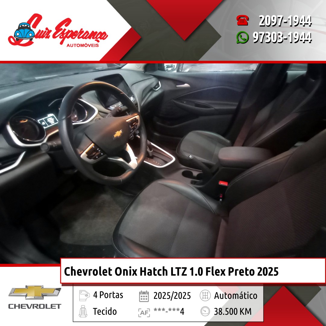 Chevrolet Onix Hatch LTZ 1.0 Flex Preto 2025