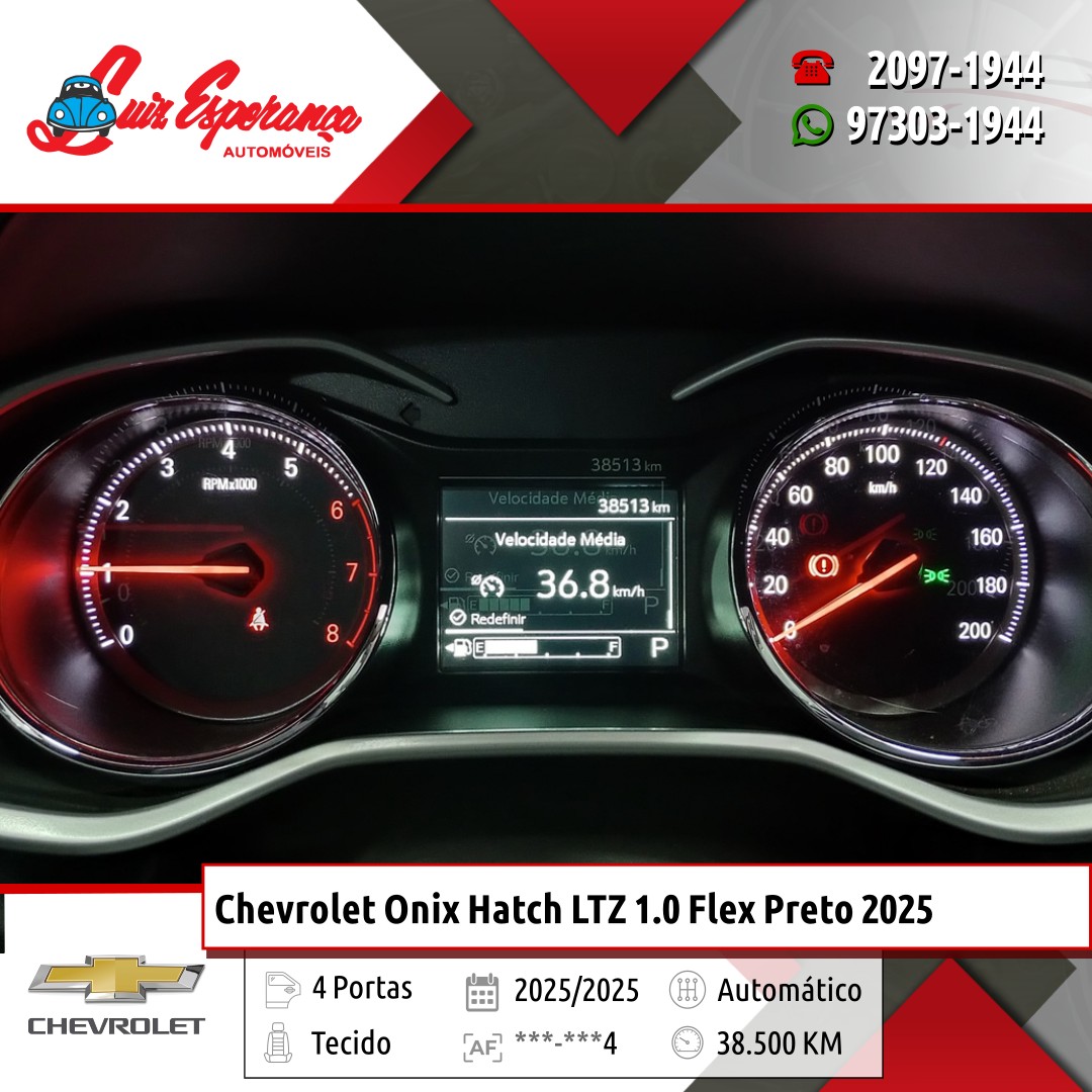 Chevrolet Onix Hatch LTZ 1.0 Flex Preto 2025