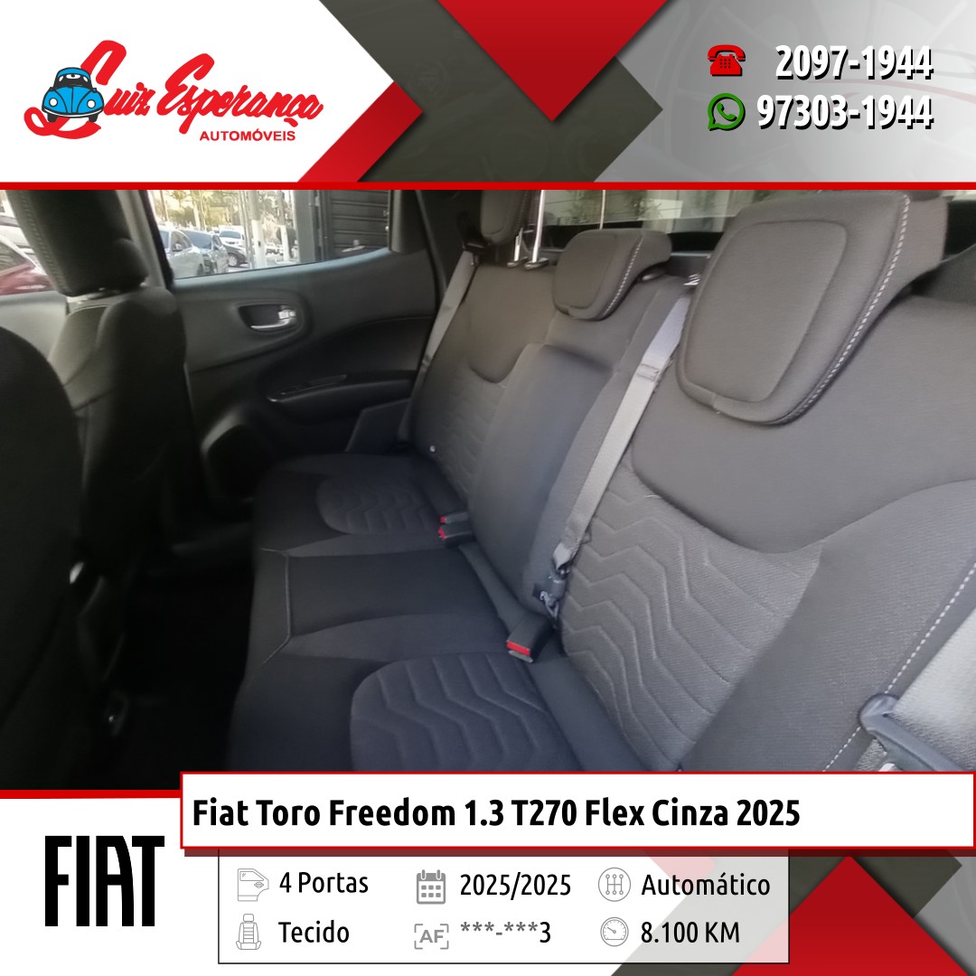 Fiat Toro Freedom 1.3 T270 Flex Cinza 2025