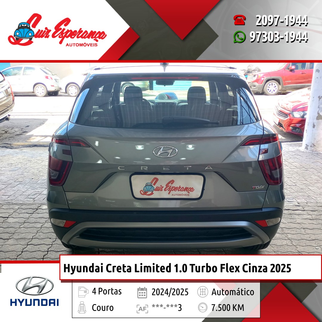 Hyundai Creta Limited 1.0 Turbo Flex Cinza 2025