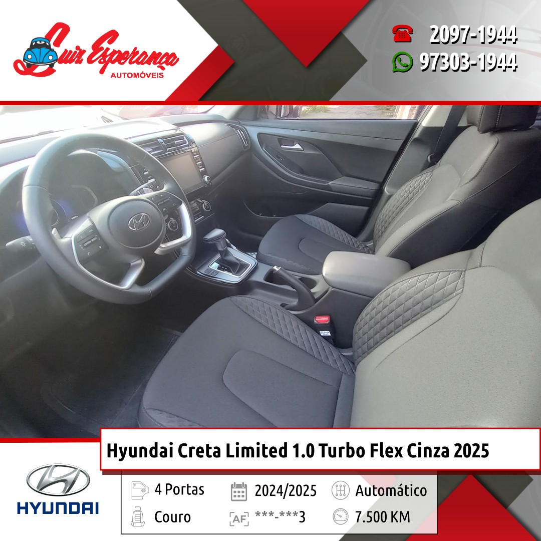 Hyundai Creta Limited 1.0 Turbo Flex Cinza 2025