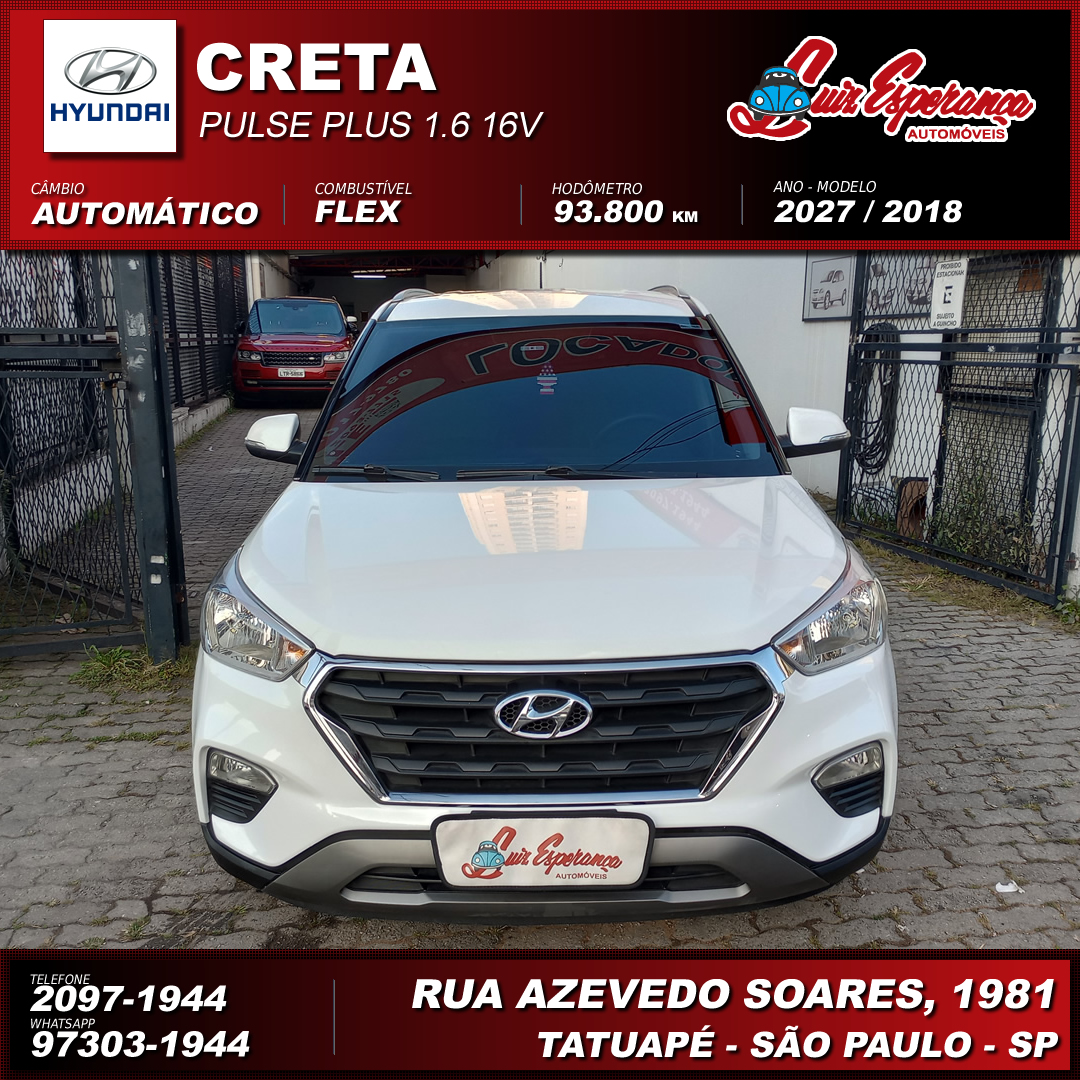 Hyundai Creta Pulse 1.6 Flex Branca 2018