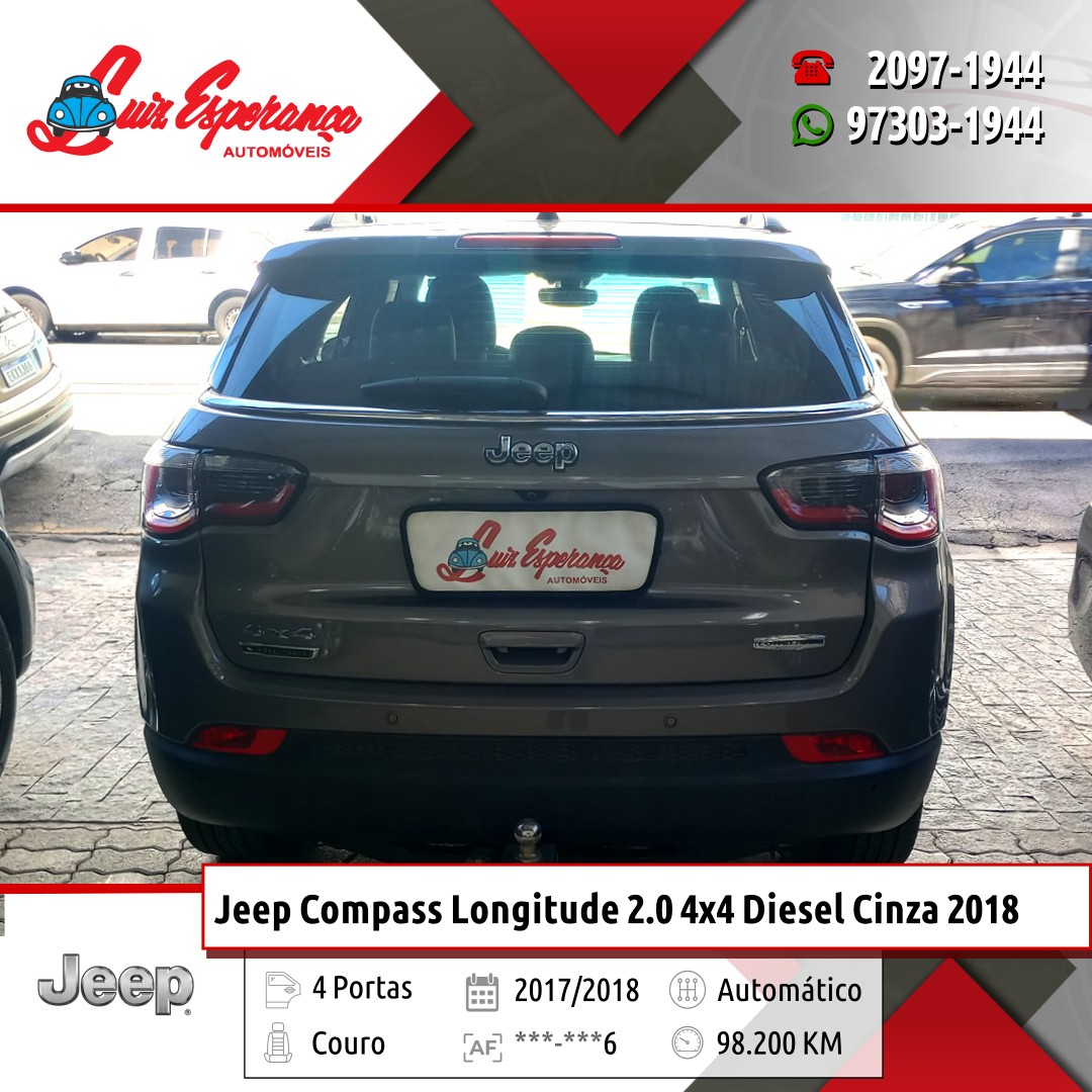 Jeep Compass Longitude 2.0 4×4 Diesel Cinza 2018