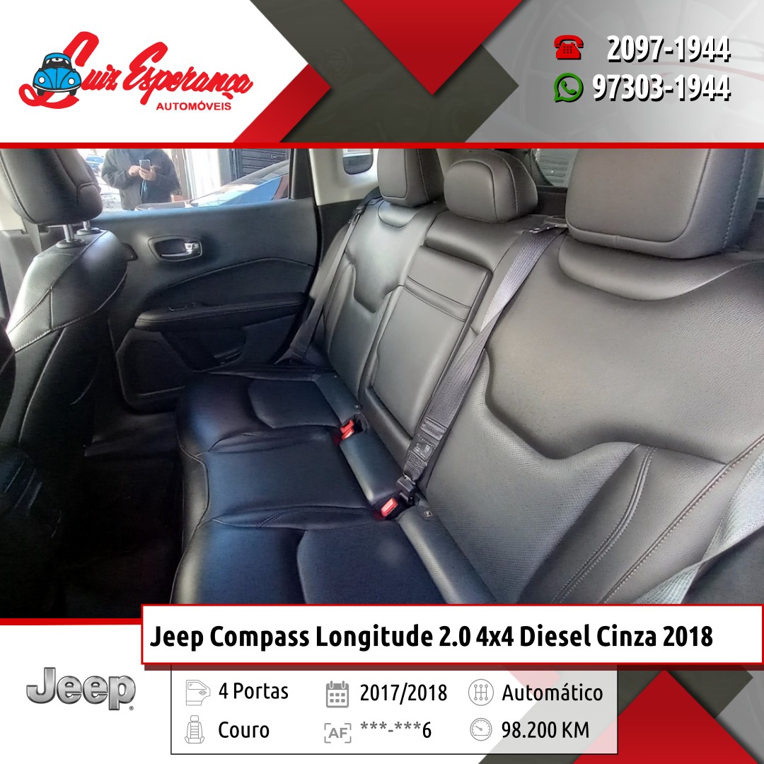 Jeep Compass Longitude 2.0 4×4 Diesel Cinza 2018