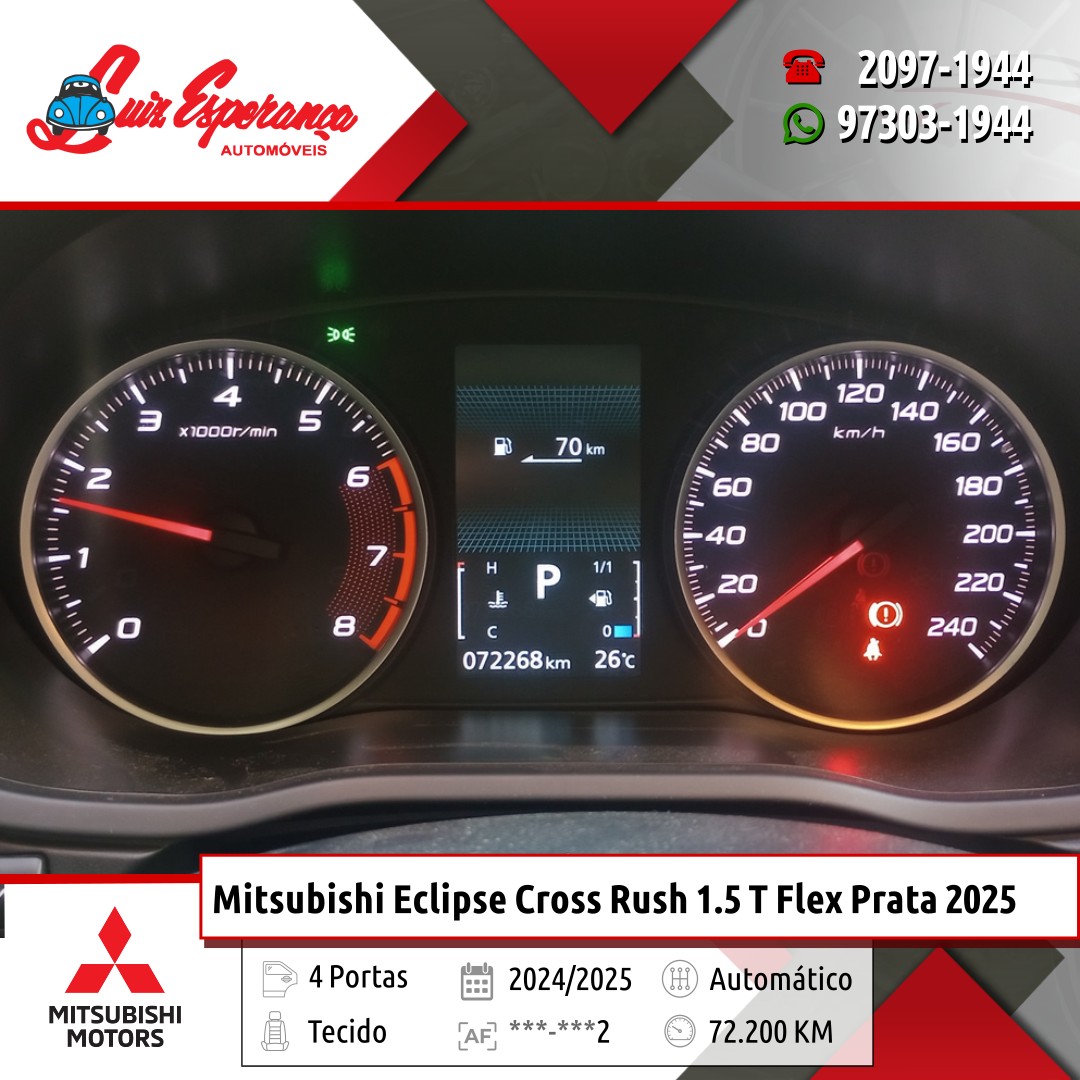 Mitsubishi Eclipse Cross Rush 1.5 Turbo Flex Prata 2025