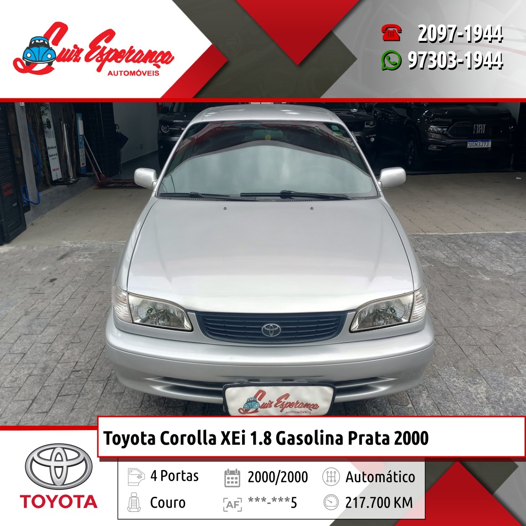 Toyota Corolla XEi 1.8 Gasolina Prata 2000