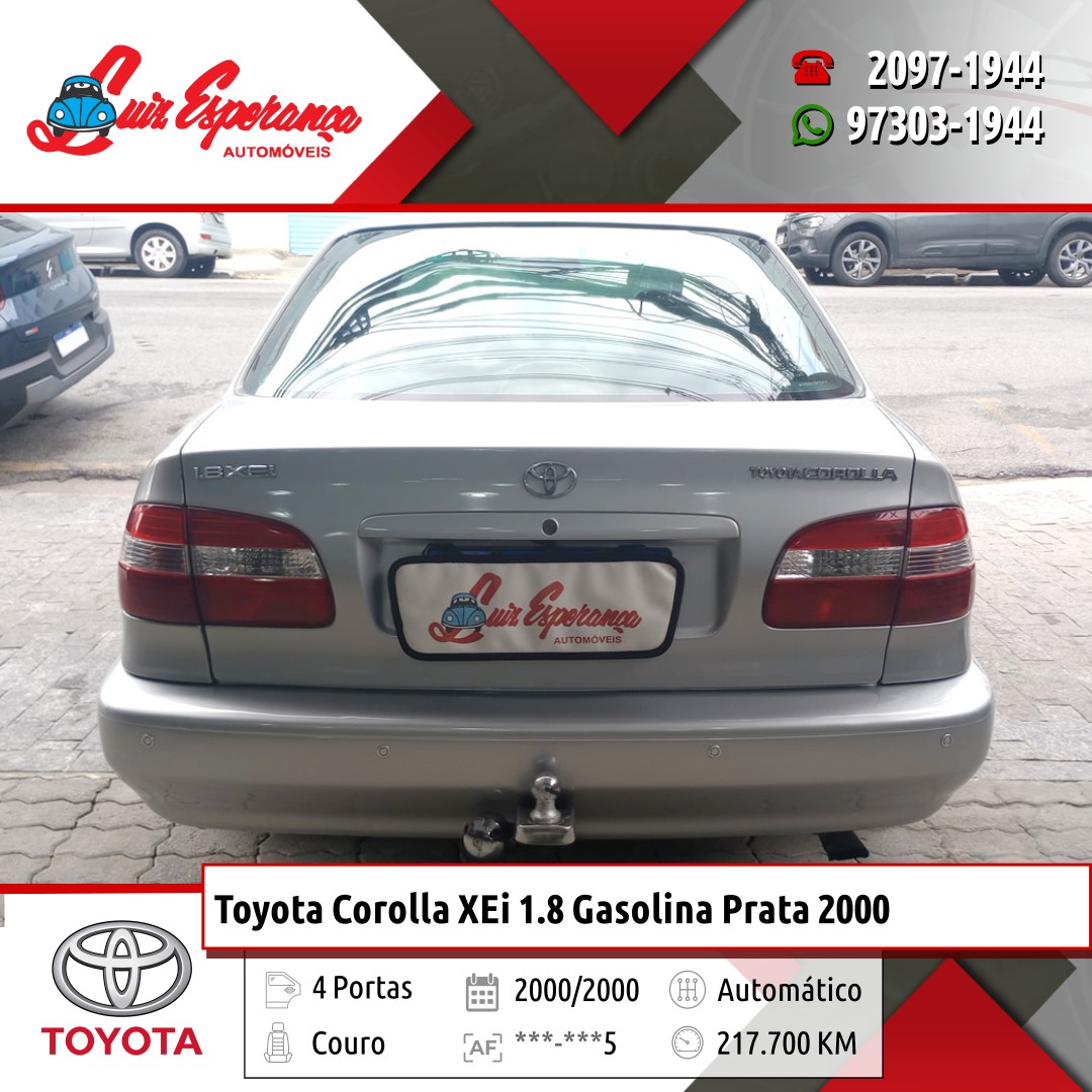 Toyota Corolla XEi 1.8 Gasolina Prata 2000
