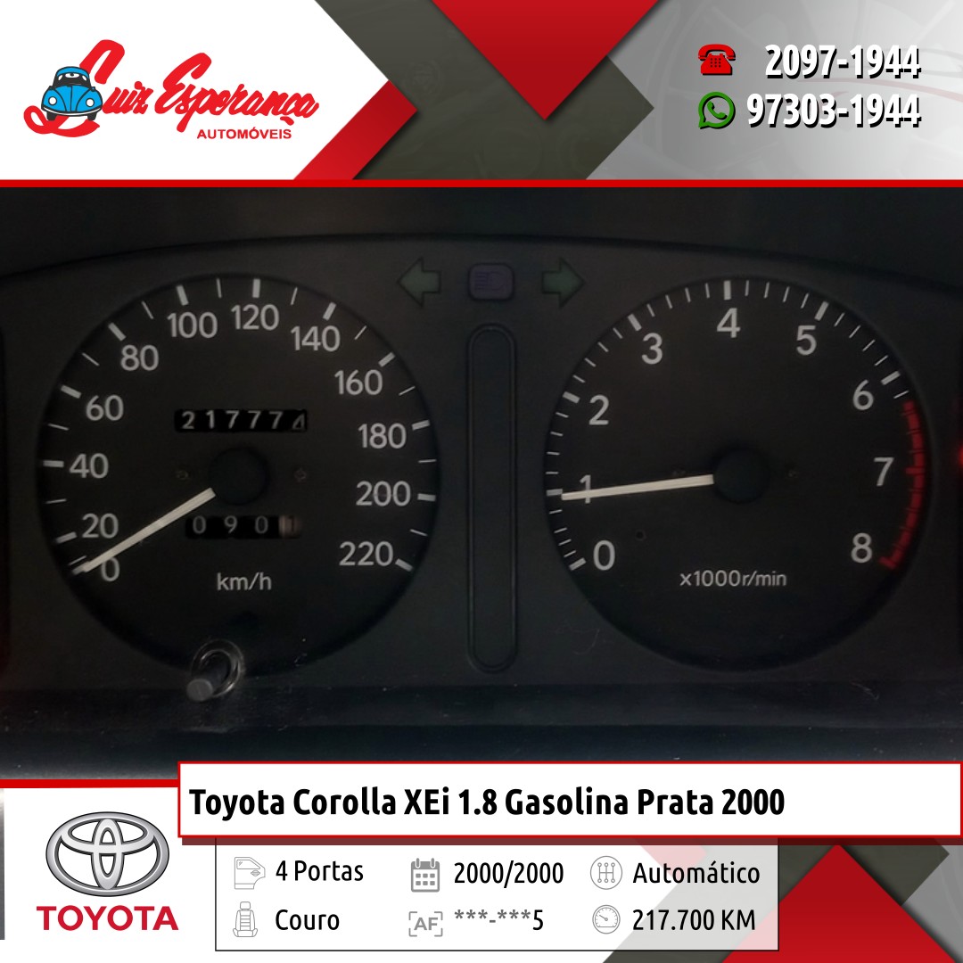 Toyota Corolla XEi 1.8 Gasolina Prata 2000