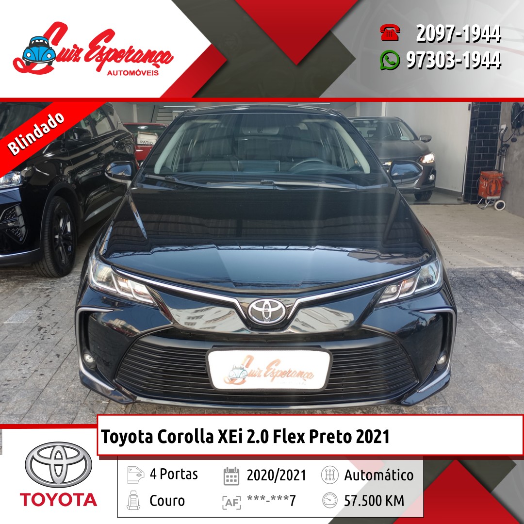 Toyota Corolla XEi 2.0 Flex Preto 2021