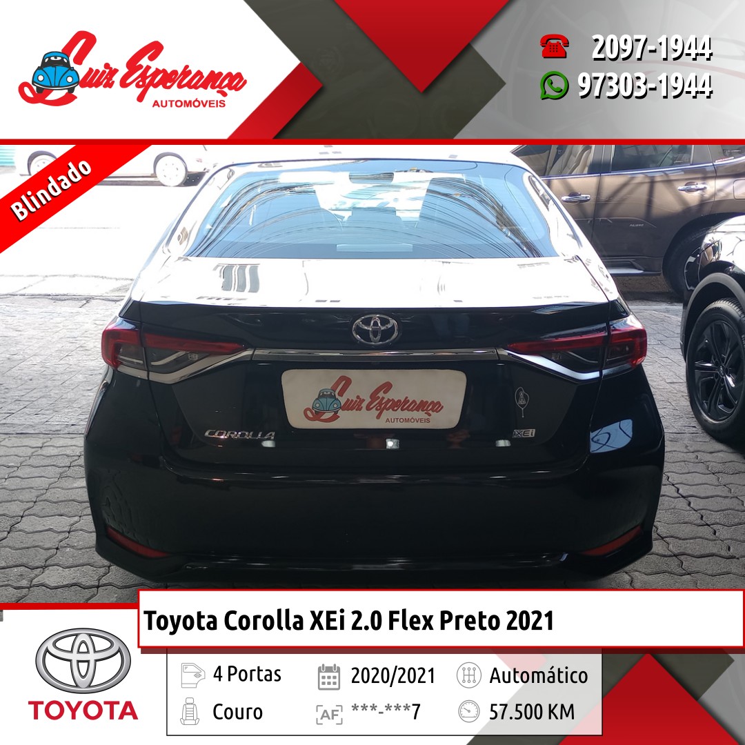 Toyota Corolla XEi 2.0 Flex Preto 2021