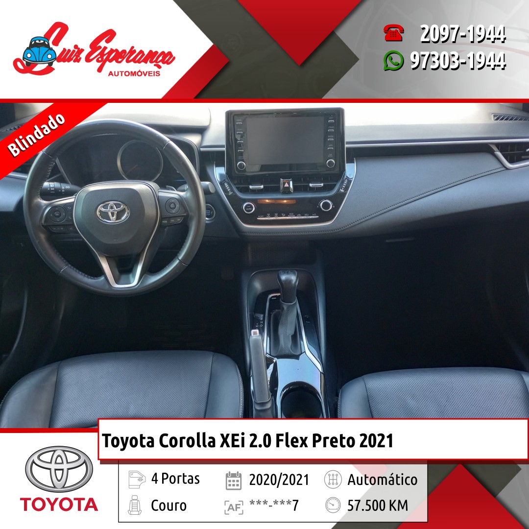 Toyota Corolla XEi 2.0 Flex Preto 2021