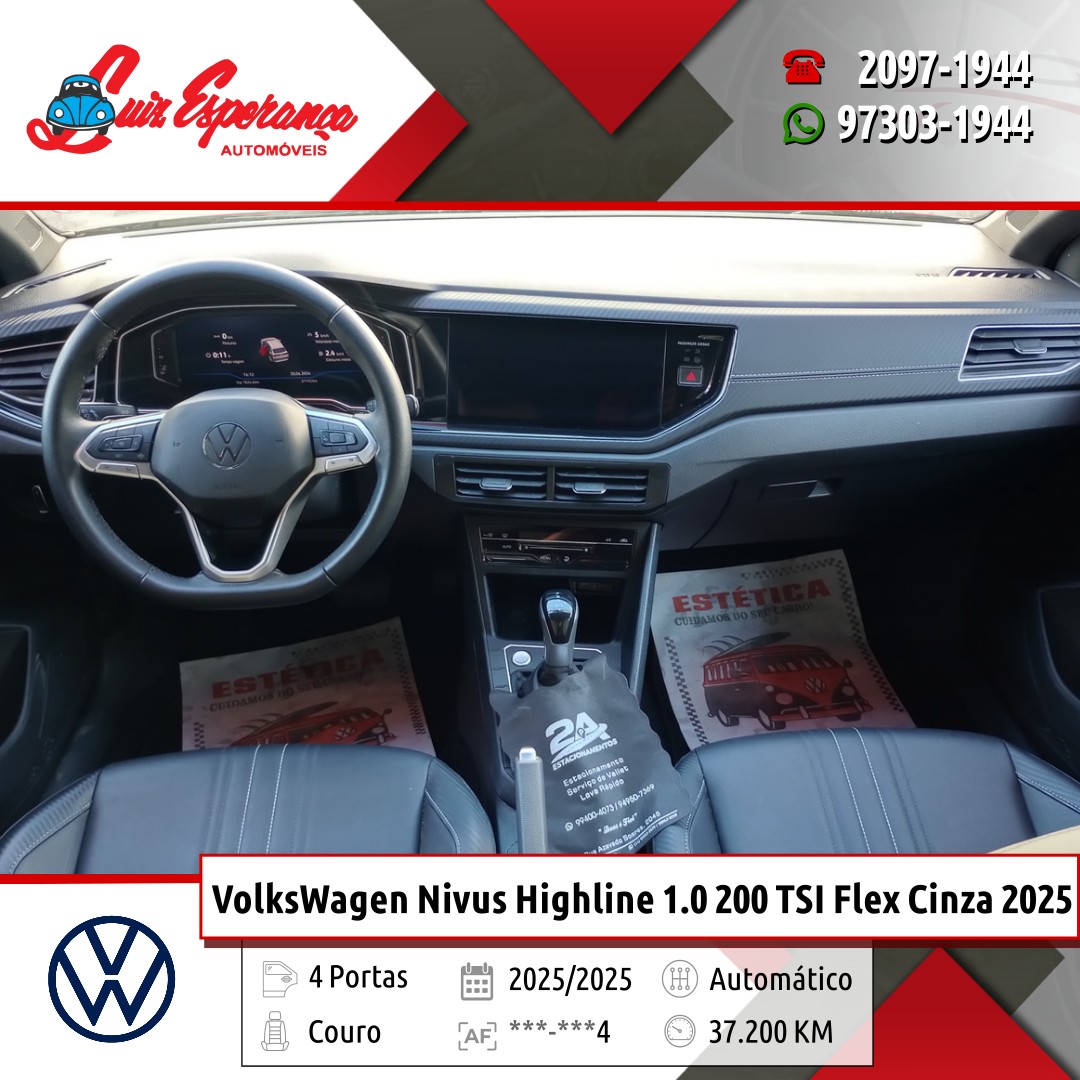 VolksWagen Nivus Highline 1.0 200 TSI Flex Cinza 2025