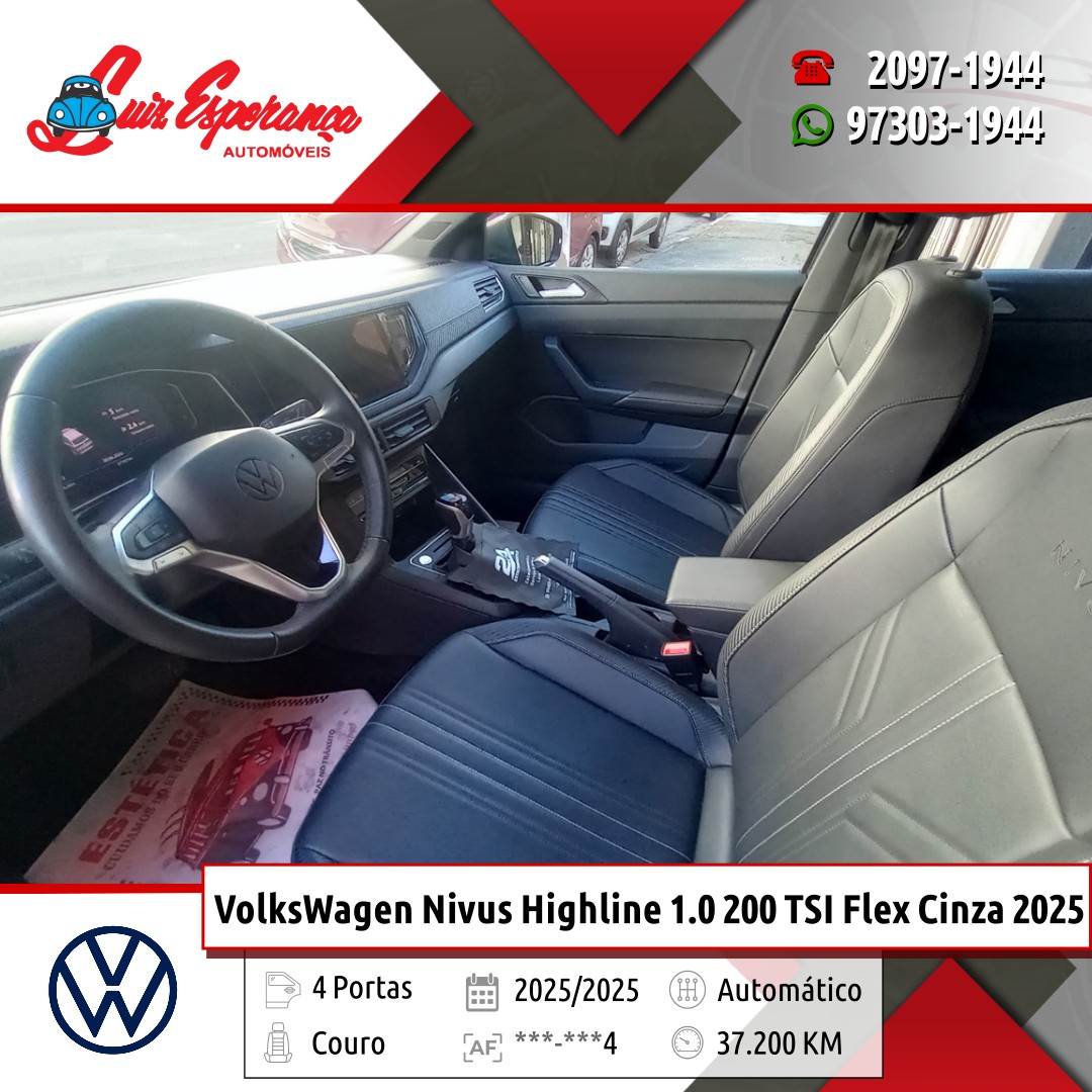 VolksWagen Nivus Highline 1.0 200 TSI Flex Cinza 2025