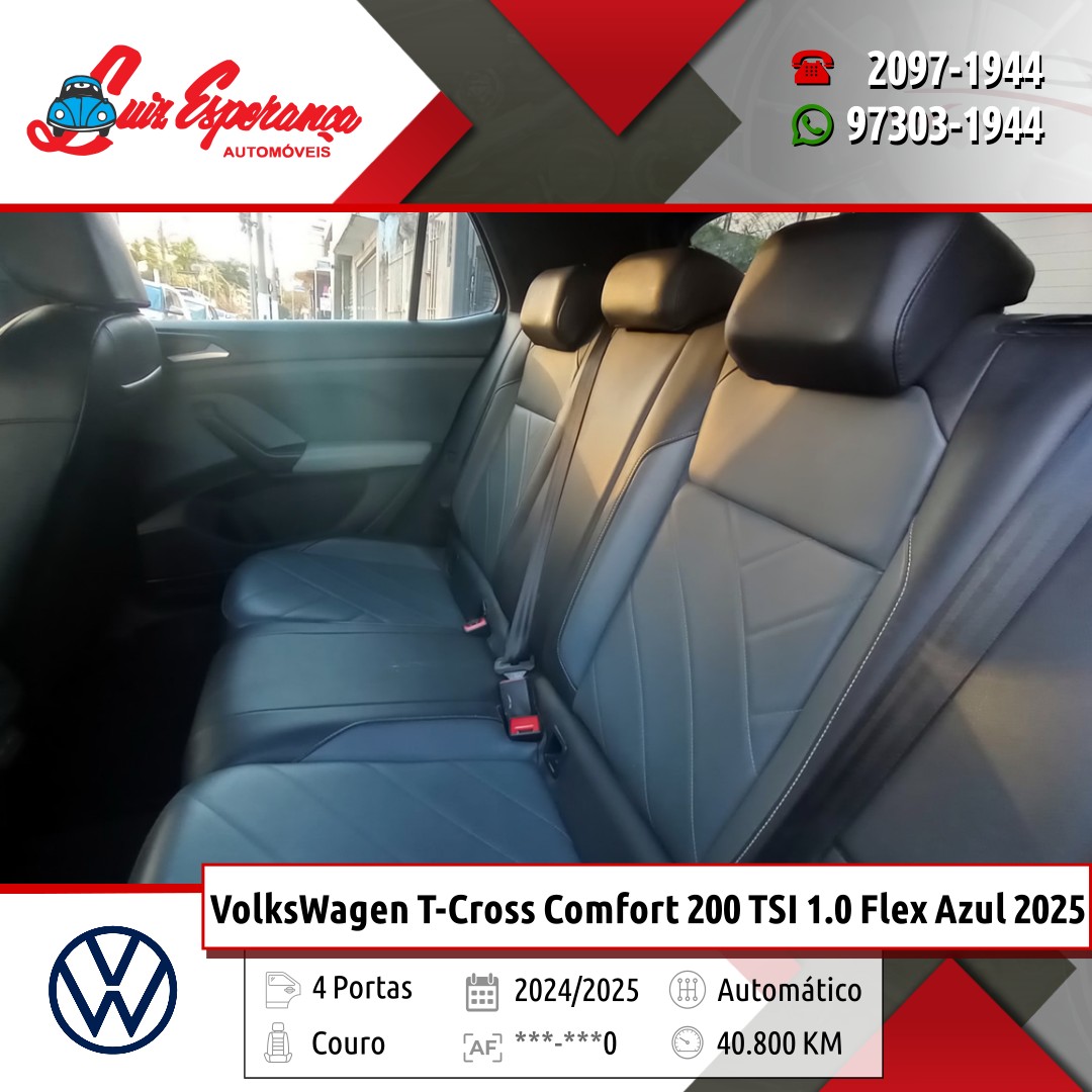 VolksWagen T-Cross Comfortline 200 TSI 1.0 Flex Azul 2025