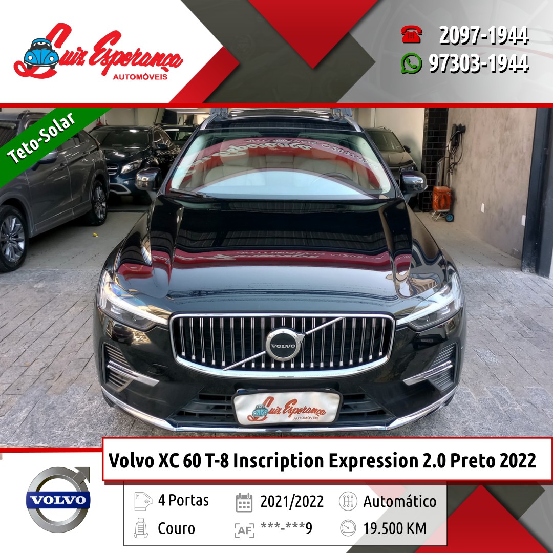 Volvo XC 60 T-8 Inscription Expression 2.0 Híbrido Preto 2022
