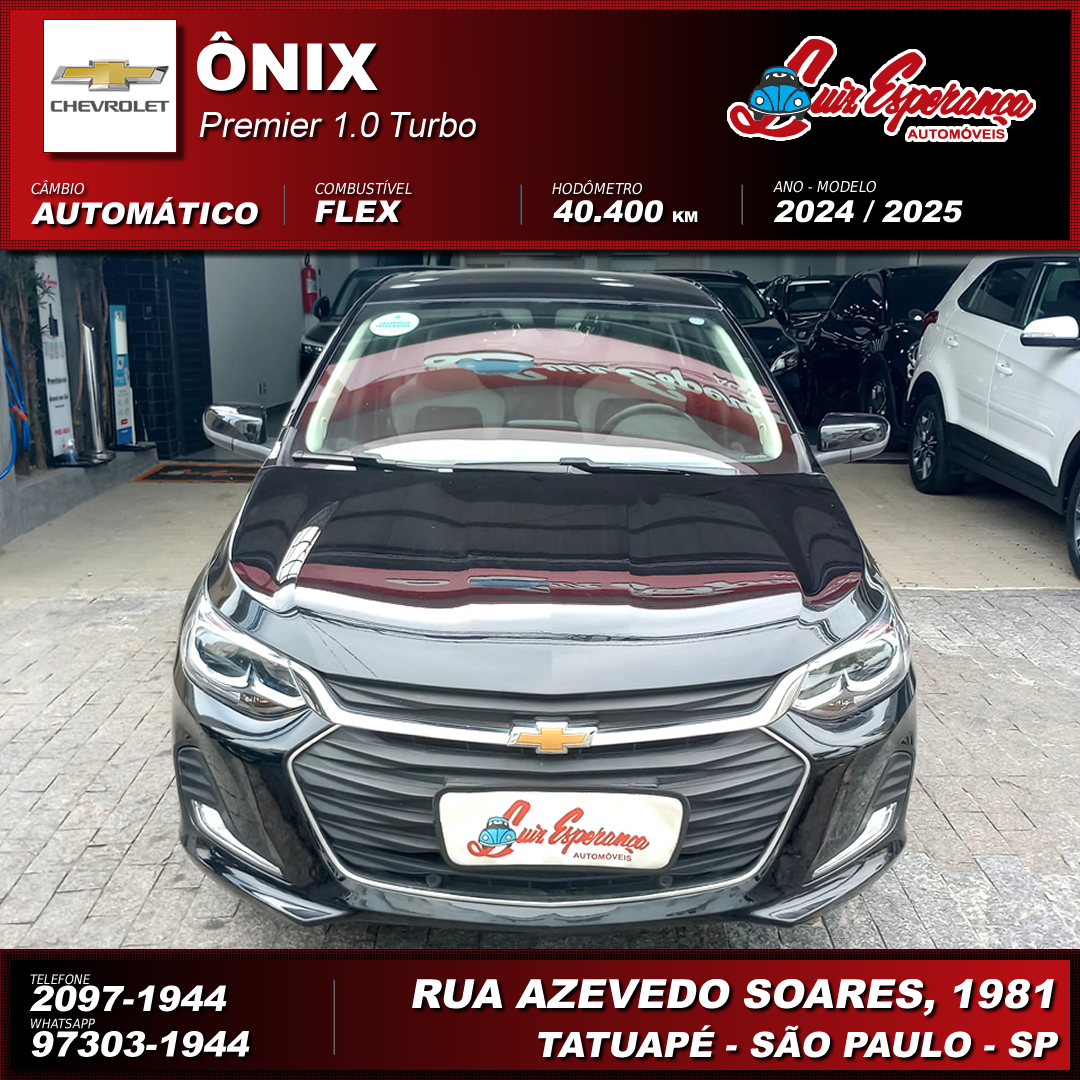 Chevrolet Oinx Hatch Premier 1.0 Turbo Flex Preto 2025