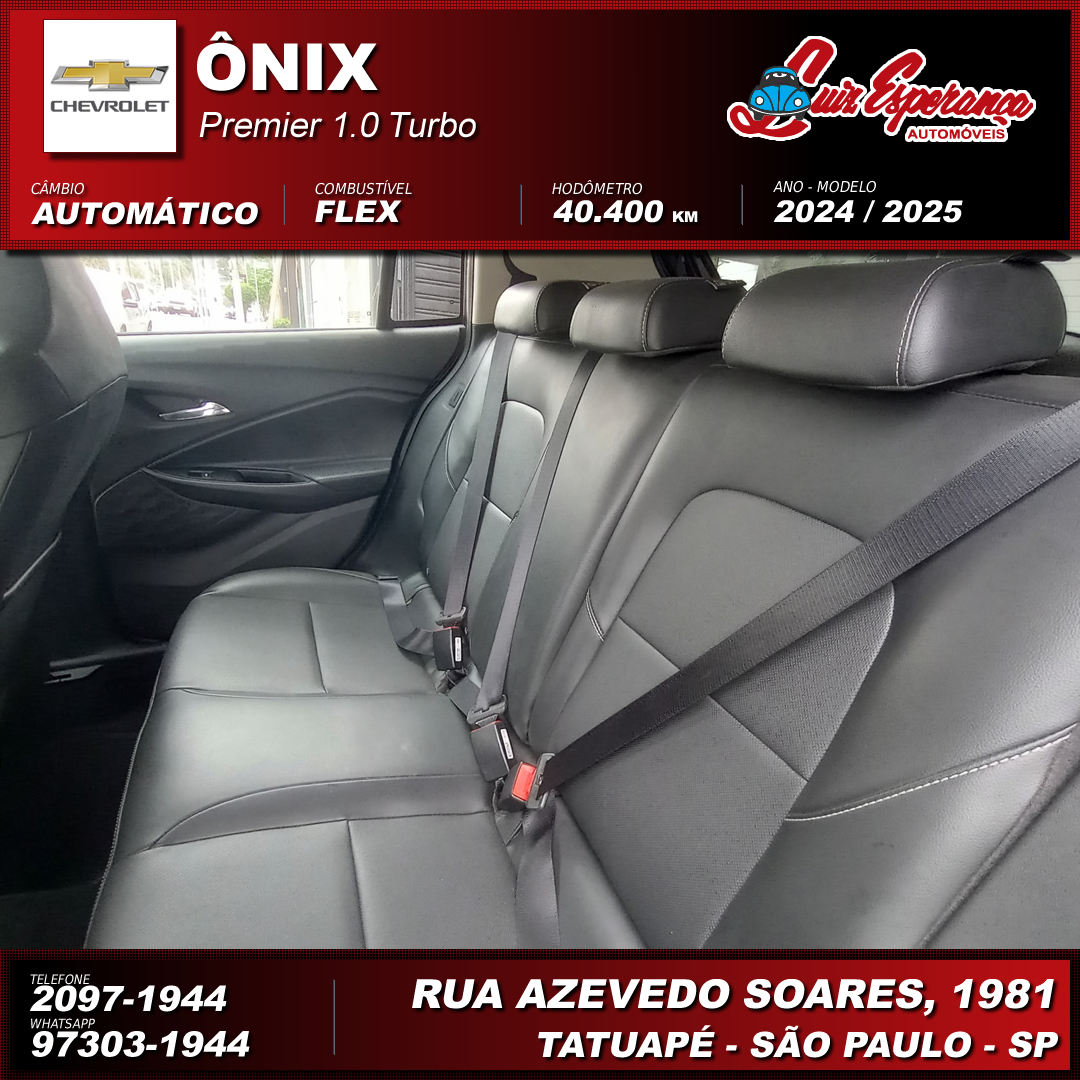 Chevrolet Oinx Hatch Premier 1.0 Turbo Flex Preto 2025
