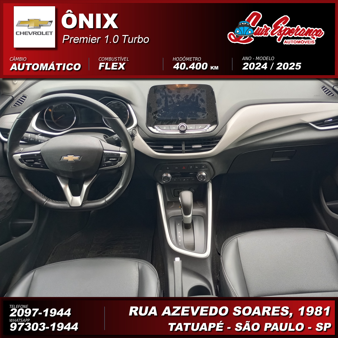 Chevrolet Oinx Hatch Premier 1.0 Turbo Flex Preto 2025