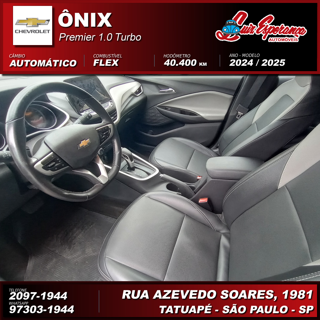 Chevrolet Oinx Hatch Premier 1.0 Turbo Flex Preto 2025